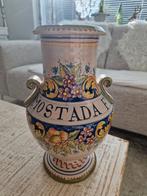 Oude Mostada F Majolica Vaas apothekersvaas Italië oud, Huis en Inrichting, Woonaccessoires | Vazen, Gebruikt, Overige kleuren