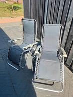 2 Relaxstoelen - Zero Gravity, Ophalen, Gebruikt, Metaal, Verstelbaar