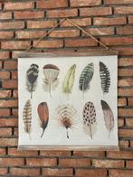 Wanddoek, stof/ hout, wanddecoratie, Nieuw, Ophalen of Verzenden, Schilderij, Minder dan 50 cm