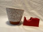 Retro Mooie ADCO bloempot met frozen exterieur, Tuin en Terras, Ophalen, Gebruikt, Rond, Binnen