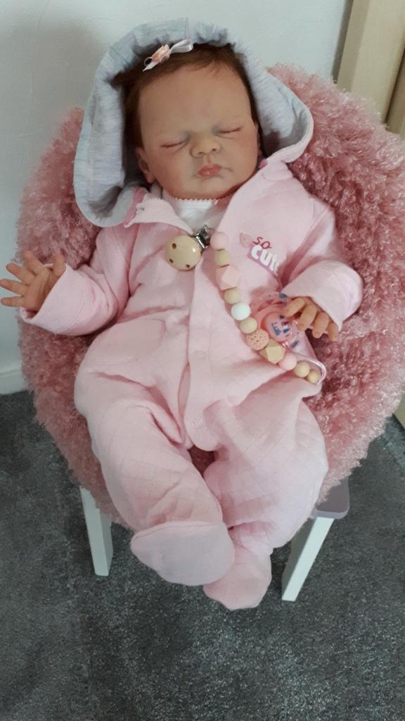 reborn pop Ylenia, Verzamelen, Poppen, Zo goed als nieuw, Pop, Levensecht of Reborn, Ophalen of Verzenden