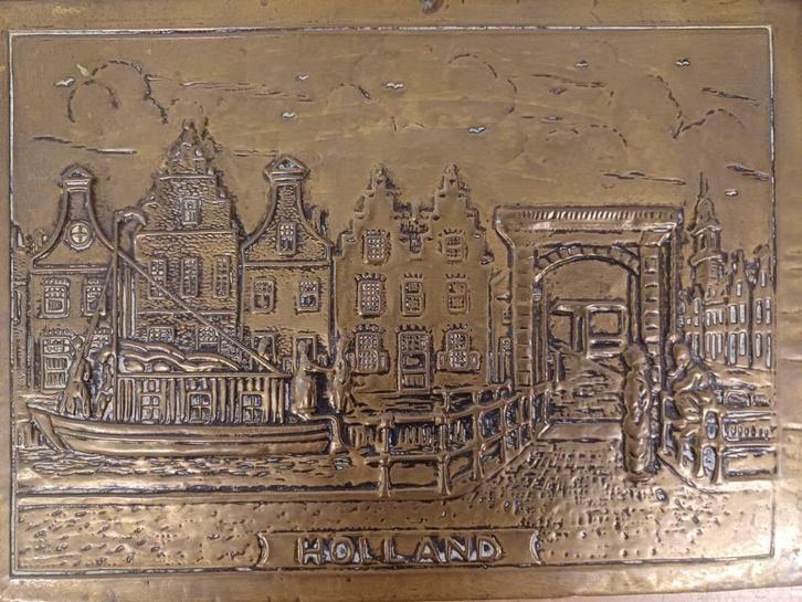 Koperen plaat latoen - Holland, Antiek en Kunst, Antiek | Koper en Brons, Koper, Ophalen of Verzenden