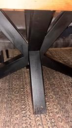 Stevige houten eettafel 3 meter lang met metalen kruispoot, Huis en Inrichting, Tafels | Eettafels, 200 cm of meer, Zo goed als nieuw