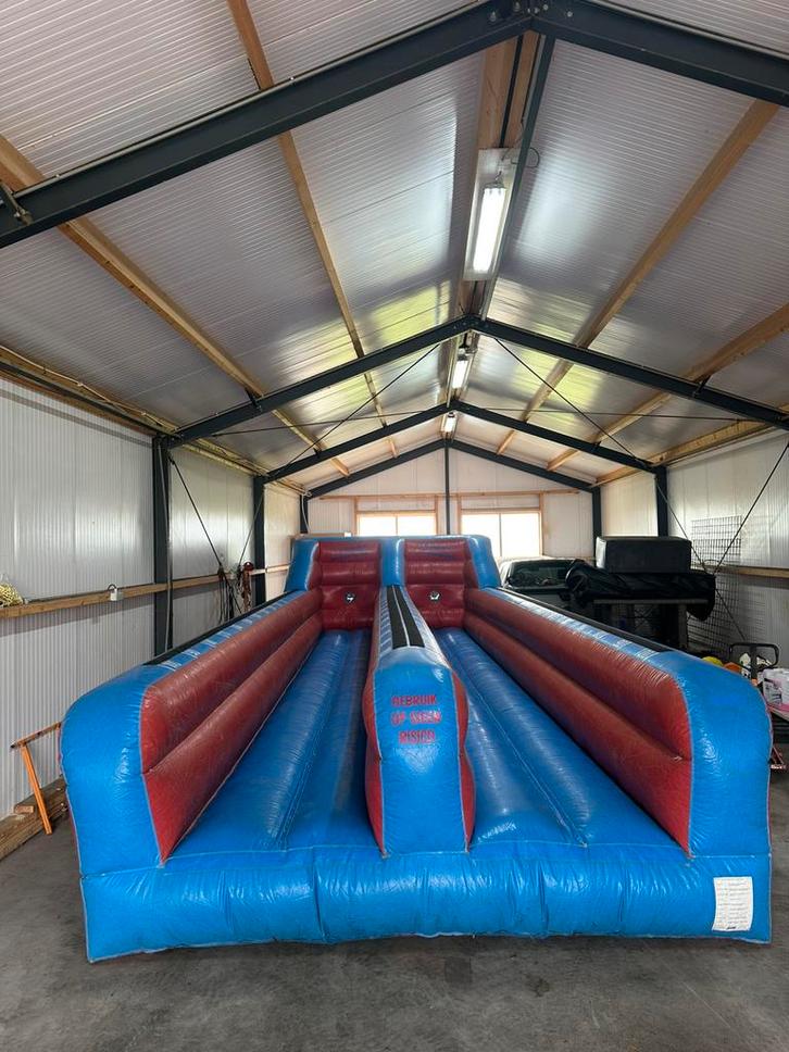 Bungee run springkussen zeskamp, Kinderen en Baby's, Speelgoed | Buiten | Springkussens, Gebruikt, Ophalen