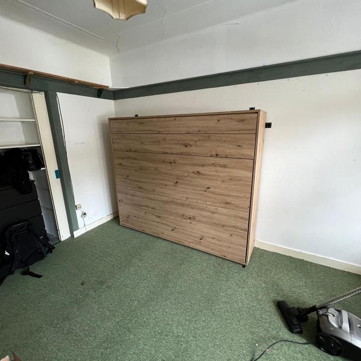 Lenart BC-14 - Opklapbed / Kastbed 160x200 – Ruimtebesparend, Huis en Inrichting, Slaapkamer | Bedden, Zo goed als nieuw, Tweepersoons