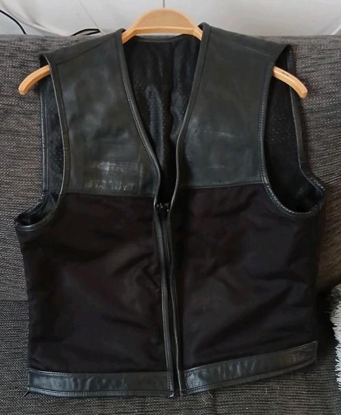 Motor hesje, motor-gilet, motor vest, leder maat L, Motoren, Kleding | Motorkleding, Overige typen, Tweedehands, Ophalen of Verzenden