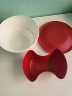 Tupperware set - Schalen en deksel, Ophalen, Gebruikt, Rood, Schaal