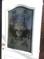 Binnendeuren met antiek art-Deco geëtst glas, Doe-het-zelf en Verbouw, Deuren en Horren, Ophalen, Gebruikt, Glas, Binnendeur