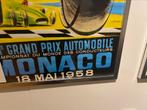 Poster grandprix Monaco 50x70 retro vintage ingelijst canvas, Ophalen, Rechthoekig Staand, Nieuw, Sport