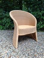 Vintage design fauteuil rotan rieten stoel midcentury design, Ophalen of Verzenden, Gebruikt, Stof