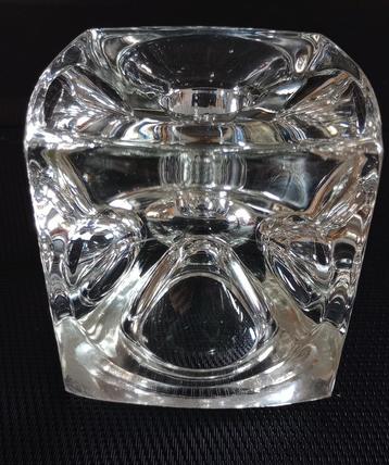 Grote kandelaar Ice Cube vintage Sklo UnionTsjechië, vintage beschikbaar voor biedingen