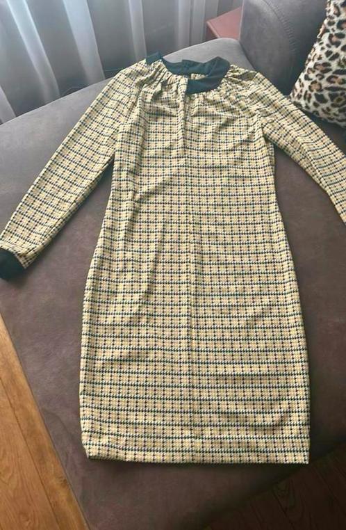 Tuniek / jurk M 38 geel zwart geruit hand gemaakt, Kleding | Dames, Jurken, Nieuw, Maat 38/40 (M), Geel, Boven de knie, Ophalen of Verzenden