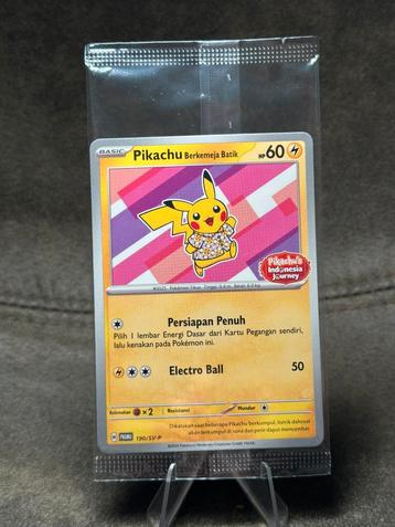 Sealed Pikachu Berkemeja Batik #190/SV-P (Pokemon Promo) 5 beschikbaar voor biedingen