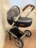 Complete Mutsy iGo kinderwagen 3in1 Urban Nomad White & Blue, Ophalen, Gebruikt, Verstelbare duwstang, Combiwagen