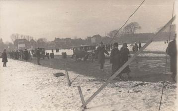 U658 Zwijndrecht Dordrecht Veer 1929 FOTOKAART op het ijs beschikbaar voor biedingen