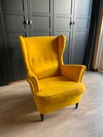 Strandmon Fauteuil geel, Huis en Inrichting, Fauteuils, Ophalen, Zo goed als nieuw, 75 tot 100 cm, 50 tot 75 cm