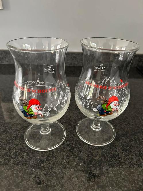 Brasserie D'Achouffe Bierglazen - Set van 2, Verzamelen, Glas en Borrelglaasjes, Zo goed als nieuw, Bierglas, Ophalen of Verzenden