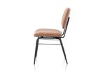 6 Nieuwe stoelen, Cognac met zwarte poten en handgreep., Ophalen, Bruin, Nieuw, Metaal