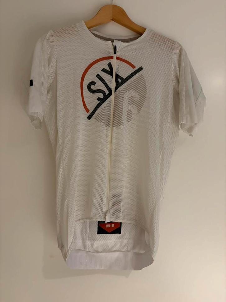 AGU High Summer Fietsshirt III Six6 Heren - Wit, Fietsen en Brommers, Fietsaccessoires | Fietskleding, Zo goed als nieuw, Heren