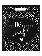 non woven tas fanTAStische juf, Ophalen of Verzenden, Nieuw, Zwart