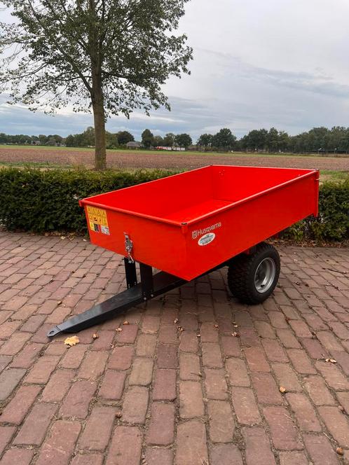 ZGAN Husqvarna aanhanger voor achter een rider zitmaaier oid, Tuin en Terras, Zitmaaiers, Zo goed als nieuw, Ophalen