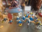 Smurfenhuis met Smurfen Collectie, Verzamelen, Smurfen, Ophalen, Gebruikt, Verschillende Smurfen, Huisje of Attribuut
