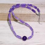 Ketting van amethist, Itlyhsrl@gmail.com, Paars, Ophalen of Verzenden, Steen of Mineraal