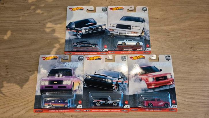 Hot Wheels Premium Power Trip set van 5, Hobby en Vrije tijd, Modelauto's | Overige schalen, Nieuw, Auto, Ophalen of Verzenden