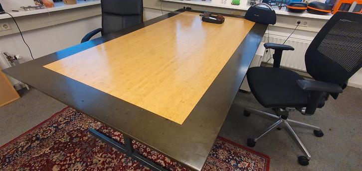 Grote Rechthoekige Tafel - Bureau/Vergadering, Huis en Inrichting, Tafelonderdelen, Gebruikt, 200 cm of meer, 50 tot 100 cm, Rechthoekig