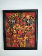 Kleurrijke schilderijen van B. Long, Antiek en Kunst, Kunst | Schilderijen | Abstract, Ophalen