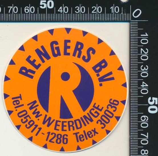 Sticker: Rengers Nieuw Weerdinge (1), Verzamelen, Stickers, Zo goed als nieuw, Bedrijf of Vereniging, Ophalen of Verzenden