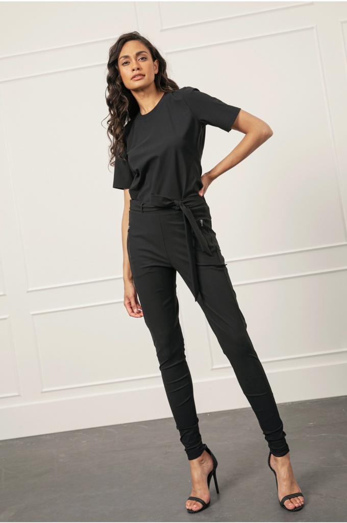 Studio Anneloes Margot Trousers zwart S, Kleding | Dames, Broeken en Pantalons, Zo goed als nieuw, Maat 36 (S), Zwart, Lang, Ophalen of Verzenden