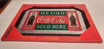 Ice cold Coca Cola spiegel 22 x 32 cm, Verzamelen, Merken en Reclamevoorwerpen, Reclamebord, Ophalen of Verzenden, Zo goed als nieuw