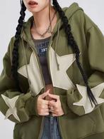 y2k star hoodie, Ophalen of Verzenden, Nieuw, Maat 48/50 (M), Groen