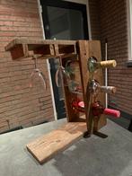 Uniek handgemaakt wijnrek robuust, Huis en Inrichting, Woonaccessoires | Wijnrekken, Ophalen of Verzenden, Nieuw, Hout, Minder dan 50 cm