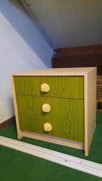 Vintage Groen Nachtkastje, Huis en Inrichting, Kasten | Dressoirs, Ophalen, Minder dan 50 cm, Gebruikt, Vintage