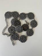 Vintage zilverkleurige filigrain medallion riem belt, Ophalen of Verzenden, Overige materialen, Overige typen