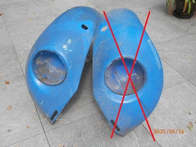 Spatbord rechts voor en links achter VW Kever, gebruikt, Ophalen