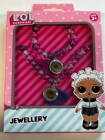 NIEUW! LIL sieradenset 1 ketting 1armband roze paars €2,99 beschikbaar voor biedingen