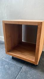 Teakhouten bijzettafel of nachtkastje Goossens, Ophalen, Gebruikt, Teakhout, Minder dan 150 cm