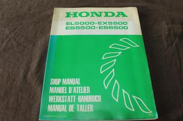 Honda EL5000 EX5000 ES5000 ES6500 1985 generator shop manual beschikbaar voor biedingen