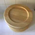 Rubberhouten onderborden (10) IKEA vintage, Schaal, Rond, Ophalen of Verzenden, Zo goed als nieuw