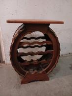 Wijnrek met Plateau - Houten Vat Design, Ophalen, Gebruikt, Hout, 5 tot 15 flessen