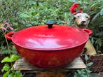 Le Creuset Marmite Tradition 32 cm, Gebruikt, Gietijzer, Ophalen of Verzenden, Keramische plaat