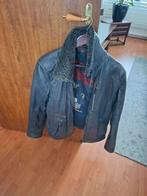 Leren jas met bontkraag, Ophalen of Verzenden, Gedragen, Maat 52/54 (L), Zwart