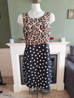 Sandro Ferrone polkadot dierenprint jurk IT48 NL 42 gratis v, Kleding | Dames, Overige kleuren, Verzenden, Zo goed als nieuw, Knielengte