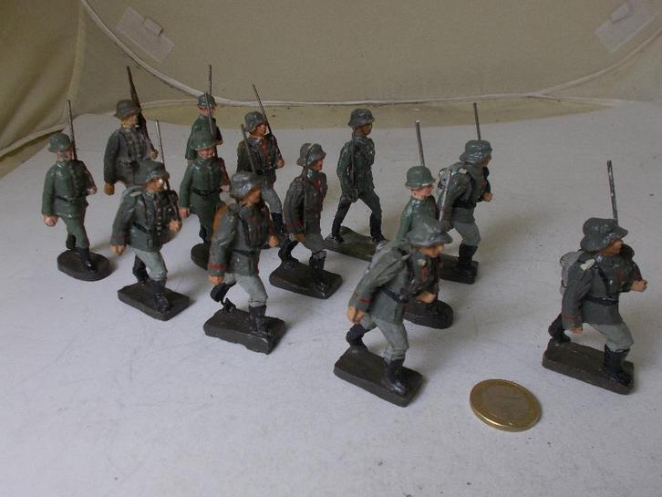 Jr. 20/30 ANTIEKE SOLDAATJES GERMAN 13 X (Div. merken.) -C-., Antiek en Kunst, Antiek | Speelgoed, Ophalen of Verzenden