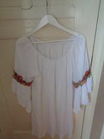 GYPSY style jurk/tuniek ( met bloemen versiering) 38/40, Ophalen of Verzenden, Zo goed als nieuw, Maat 38/40 (M), Wit