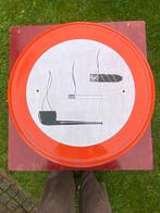 Vintage! Oud stoproken verbodsbord, met nog pijp, en sigaar!, Verzamelen, Ophalen of Verzenden, Zo goed als nieuw, Reclamebord