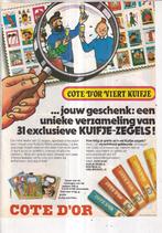 Retro reclame 1978 Cote D'Or actie Kuifje zegels, Overige typen, Ophalen of Verzenden